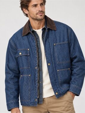 GAP Oversized Heavyweight Denim Lined Chore Jacket medium